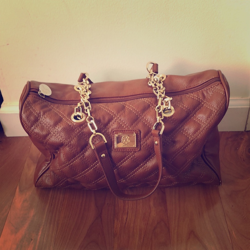 Christian LaCroix camel colored quilted handbag - Picture 1 of 2